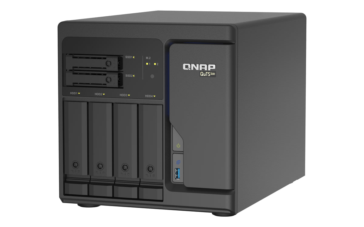 QNAP TS-h686 NAS Tower Intel® Xeon® D D-1602 8 GB DDR4 0 TB QuTS hero Schwarz