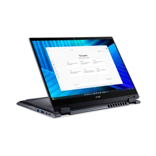 Acer TravelMate TMP414RN-55-TCO-75GR Intel Core Ultra 7 255U Hybrid (2-in-1) 35,6 cm (14") Touchscreen WUXGA 32 GB DDR5-SDRAM 1 TB SSD Wi-Fi 7 (802.11be) Windows 11 Pro Blau