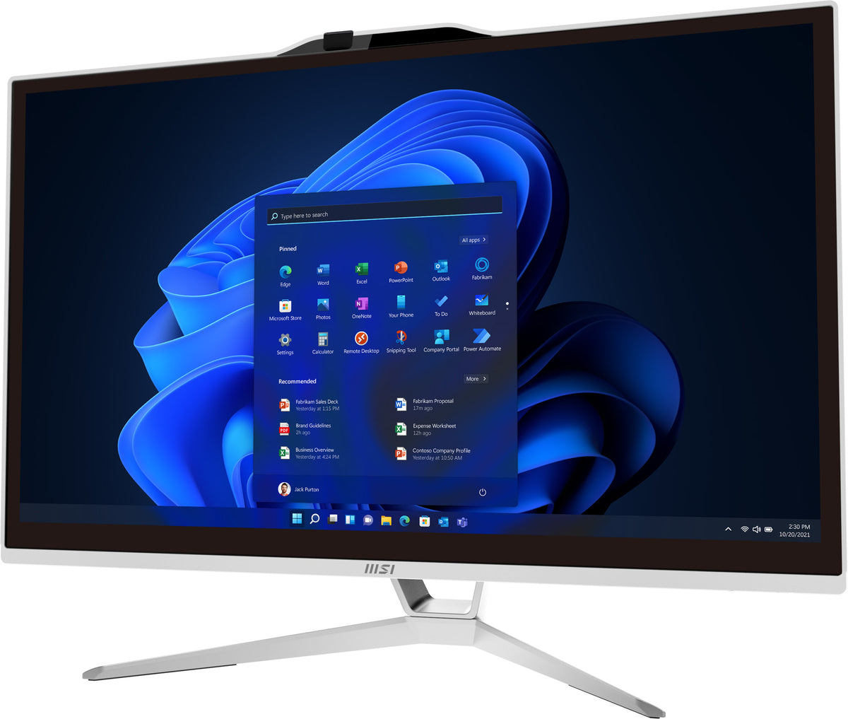 MSI Pro AP222T 13M-046EU Intel® Core™ i3 i3-13100 54,6 cm (21.5") 1920 x 1080 Pixel Touchscreen All-in-One-PC 8 GB DDR4-SDRAM 256 GB SSD FreeDOS Wi-Fi 5 (802.11ac) Weiß