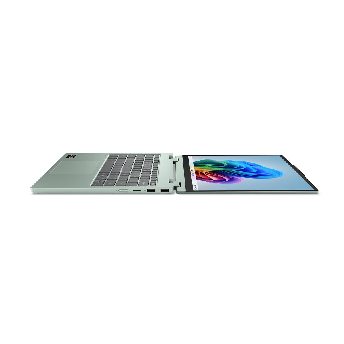 Lenovo IdeaPad 5 2-in-1 14AGP11 Copilot+ PC AMD Ryzen AI 5 430 Hybrid (2-in-1) 35,6 cm (14") Touchscreen WUXGA 16 GB DDR5-SDRAM 512 GB SSD Wi-Fi 7 (802.11be) Windows 11 Home Grün, Grau Deutsch