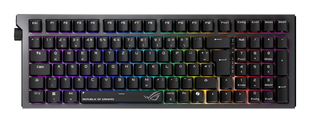 ASUS ROG Strix Morph 96 Wireless Tastatur Gaming USB + RF Wireless + Bluetooth QWERTZ Deutsch Schwarz