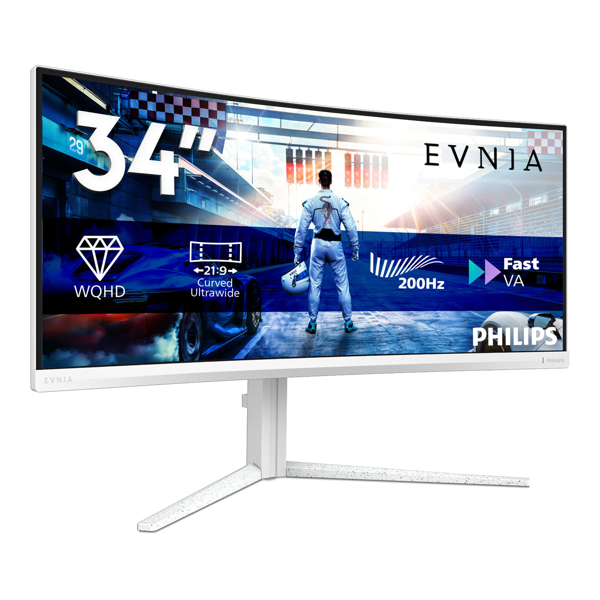 Philips 34M2C5601QA/00 Computerbildschirm 86,4 cm (34") 3440 x 1440 Pixel Weiß
