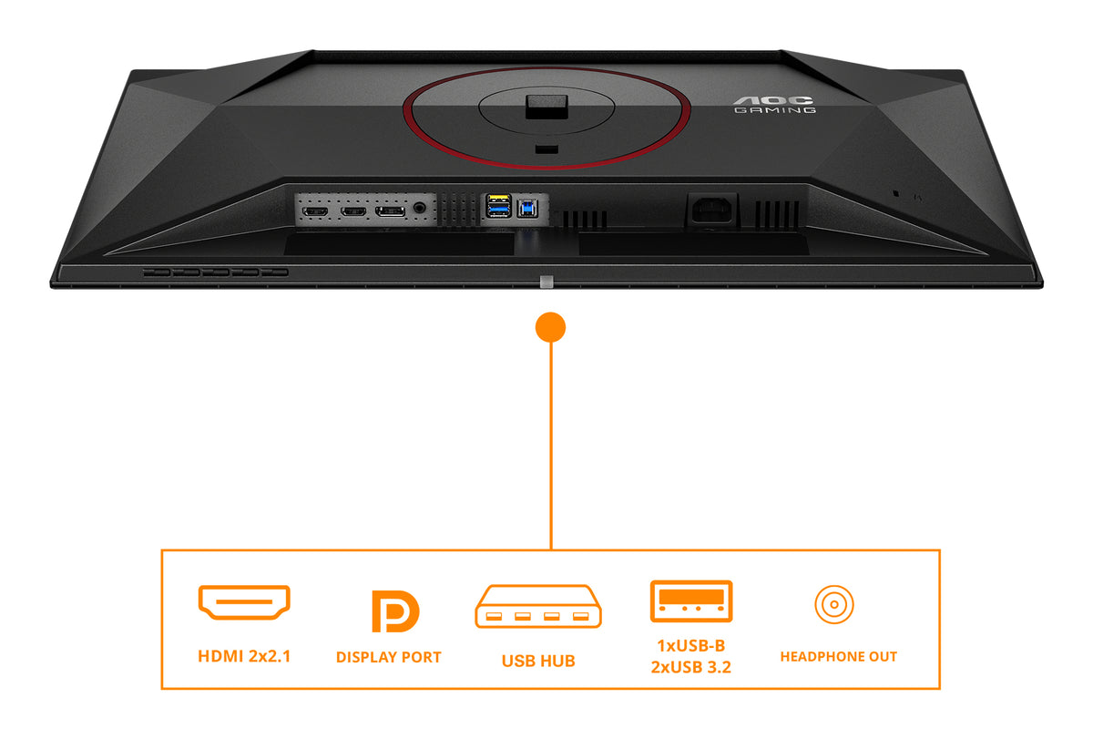 AOC G4 Q27G4ZDR Computerbildschirm 67,3 cm (26.5") 2560 x 1440 Pixel Quad HD QD-OLED Schwarz, Rot