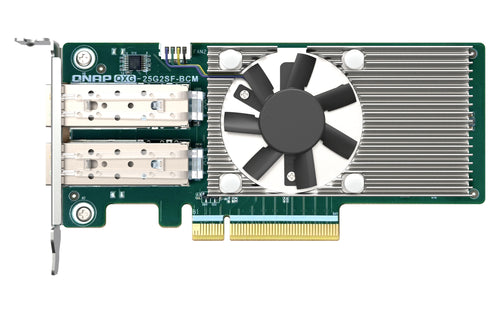 QNAP QXG-25G2SF-BCM Netzwerkkarte Eingebaut Faser 25000 Mbit/s