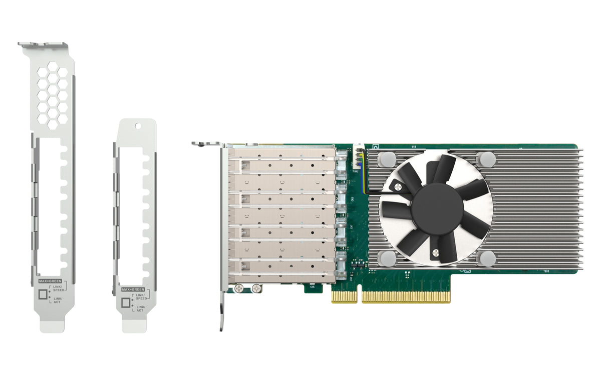 QNAP QXG-10G4SF-BCM Netzwerkkarte Eingebaut Faser 10000 Mbit/s