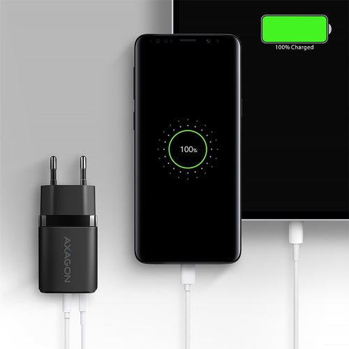 AXAGON ACU-PQ30 Ladegerät QC3.0, 4.0/AFC/FCP/PPS/Apple + PD USB-C, 30W - schwarz