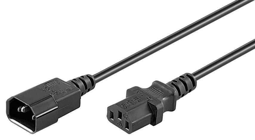 Microconnect PE040620 Stromkabel Schwarz 2 m C13-Koppler C14-Koppler
