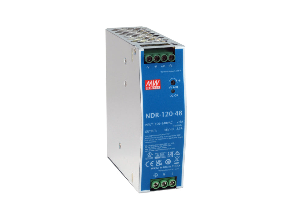 LevelOne 48V DC Industrial Power Supply, 120W, DIN Rail, -20 ~ +70 ℃