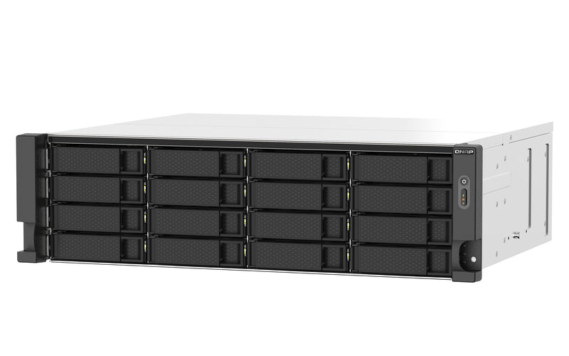 QNAP TS-1673AU-RP-16G NAS & Speicherserver Rack (3U) Ryzen Embedded V1500B 16 GB DDR4 0 TB QNAP QTS Schwarz, Grau