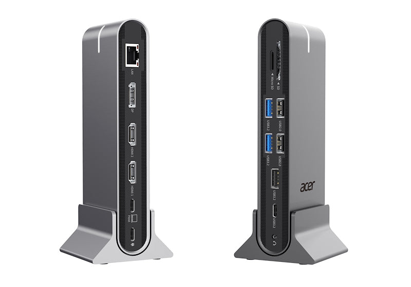 Acer HP.DSCAB.022 laptop-dockingstation & portreplikator Kabelgebunden USB 3.2 Gen 1 (3.1 Gen 1) Type-C Silber
