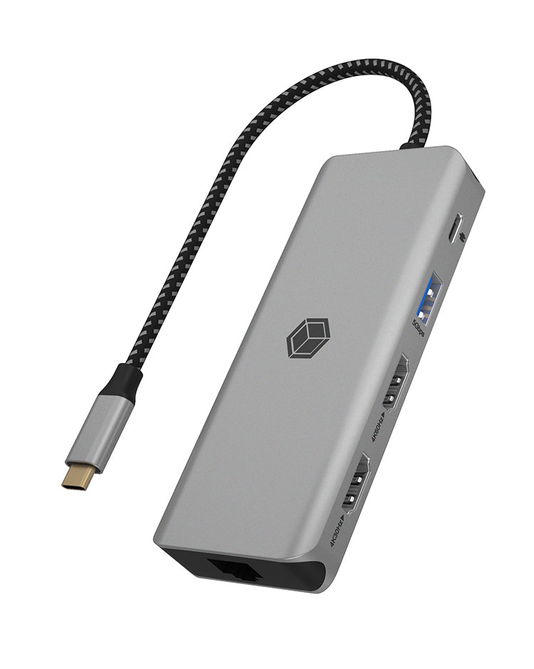 ICY BOX IB-DK4012-CPD, 9 in 1 USB Type-C® Notebook DockingStation, 2x HDMI
