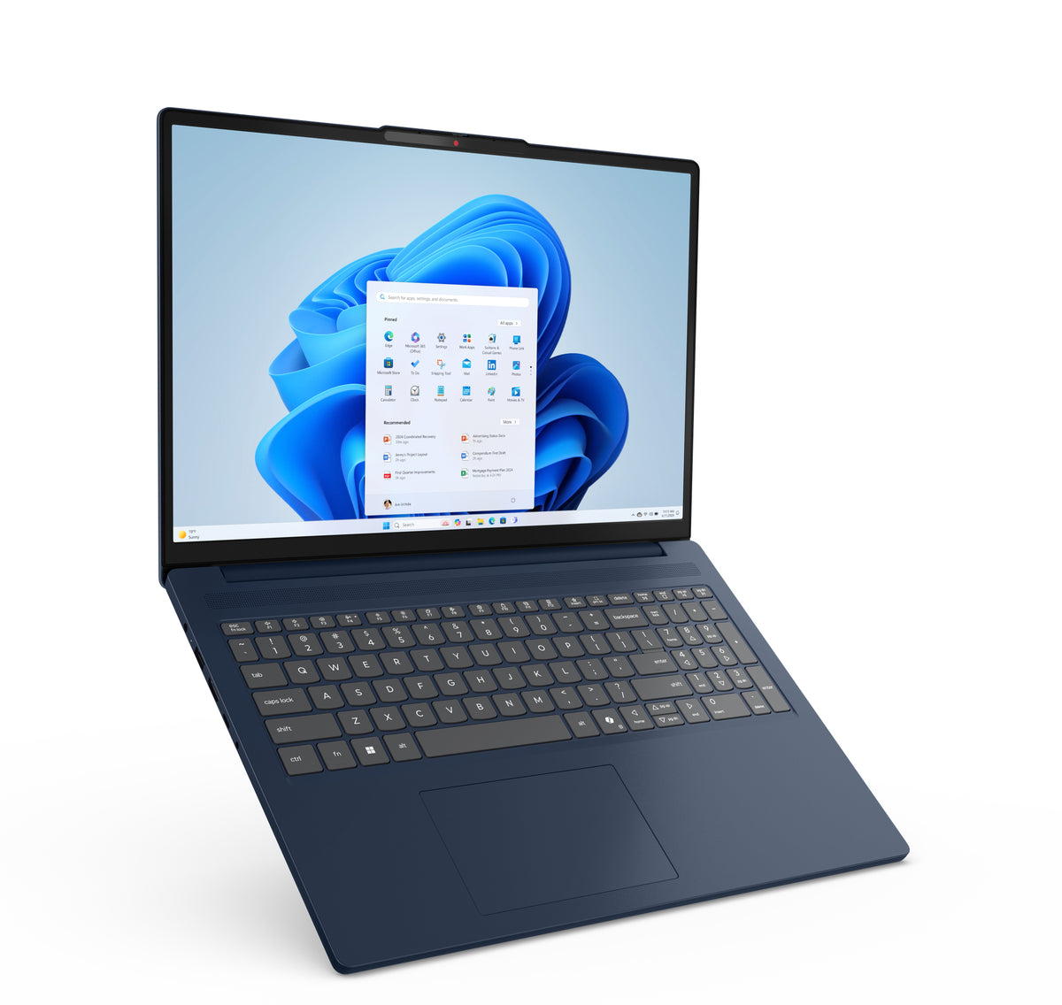 Lenovo IdeaPad Slim 3 16ARP10 AMD Ryzen™ 7 170 Ordinateur portable 40,6 cm (16") WUXGA 16 Go DDR5-SDRAM 512 Go SSD Wi-Fi 7 (802.11be) Windows 11 Home Allemand Bleu