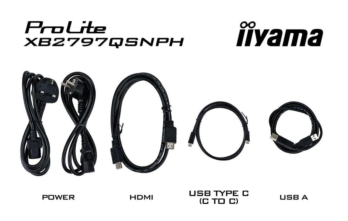 iiyama ProLite XB2797QSNPH-B1 27IN IPS LCD 4MS 2560X1440 350CD/M2 HDMI/DP/USB 2 Computerbildschirm 68,6 cm (27") 2560 x 1440 Pixel Quad HD Schwarz