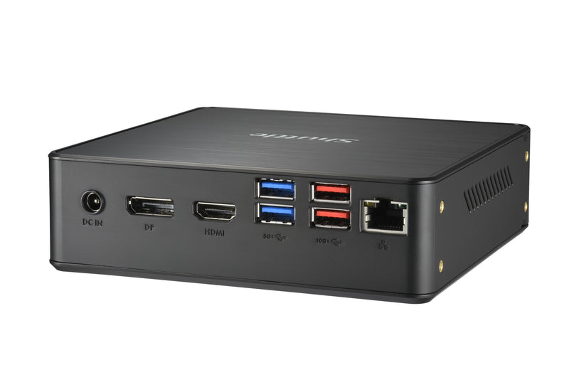 Shuttle XPC Nano PC NC40U, Intel Celeron 7305U, 1x HDMI, 1x DP,1xUSB-C/DP, 6x USB3.2, 1x 2.5" bay, 2x M.2, 1x LAN, RAID, 24/7 Dauerbetrieb, inkl. VESA & Stand