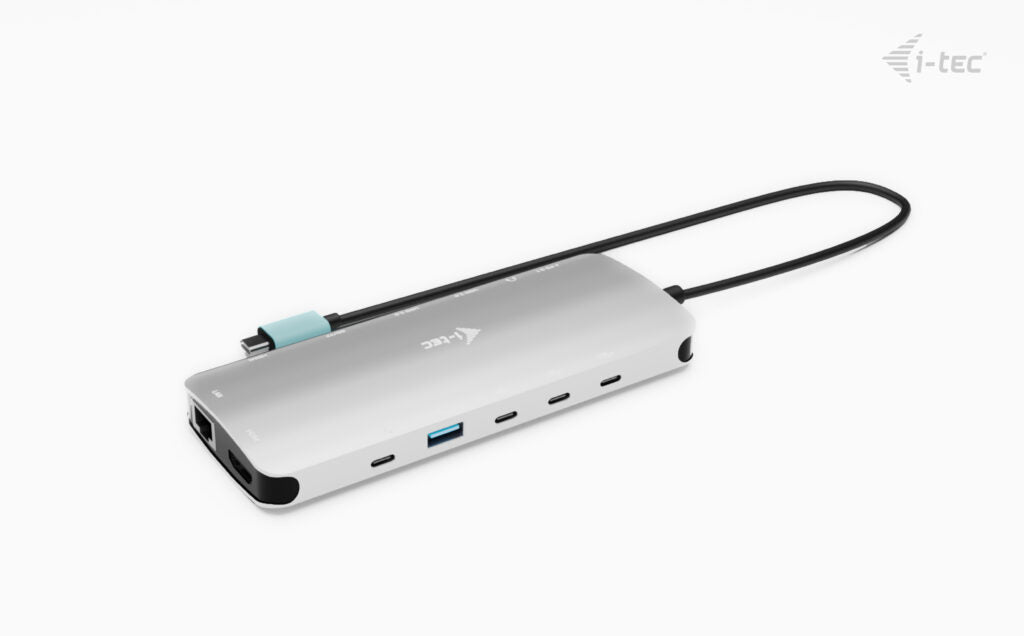 i-tec Metal USB-C Nano 3x Display Dock, 2x HDMI 1x USB-C video with Power Delivery 140W + Universal Charger 140 W