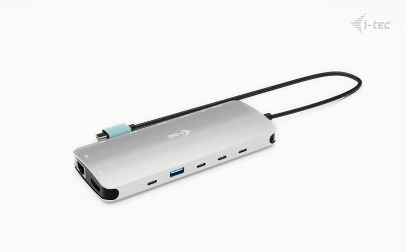 i-tec Metal USB-C Nano 3x Display Dock, 2x HDMI 1x USB-C video with Power Delivery 140W + Universal Charger 140 W