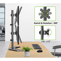 Techly ICA-LCD 2520V Flachbildschirm-Tischhalterung 68,6 cm (27") Tisch/Bank Schwarz
