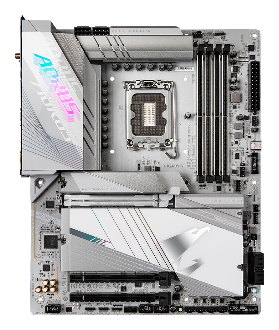GIGABYTE Z790 AORUS PRO X Motherboard - Unterstützt Intel 14. Generation CPUs, 18+1+2 Phasen VRM, bis zu 8266MHz DDR5 (OC), 1xPCIe 5.0 + 4xPCIe 4.0 M.2, Wi-Fi 7, 5GbE LAN, USB 3.2 Gen 2x2