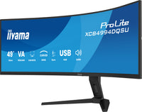 iiyama ProLite XCB4994DQSU-B1 Écran d'ordinateur 124,5 cm (49") 5120 x 1440 pixels Dual QHD LCD Noir