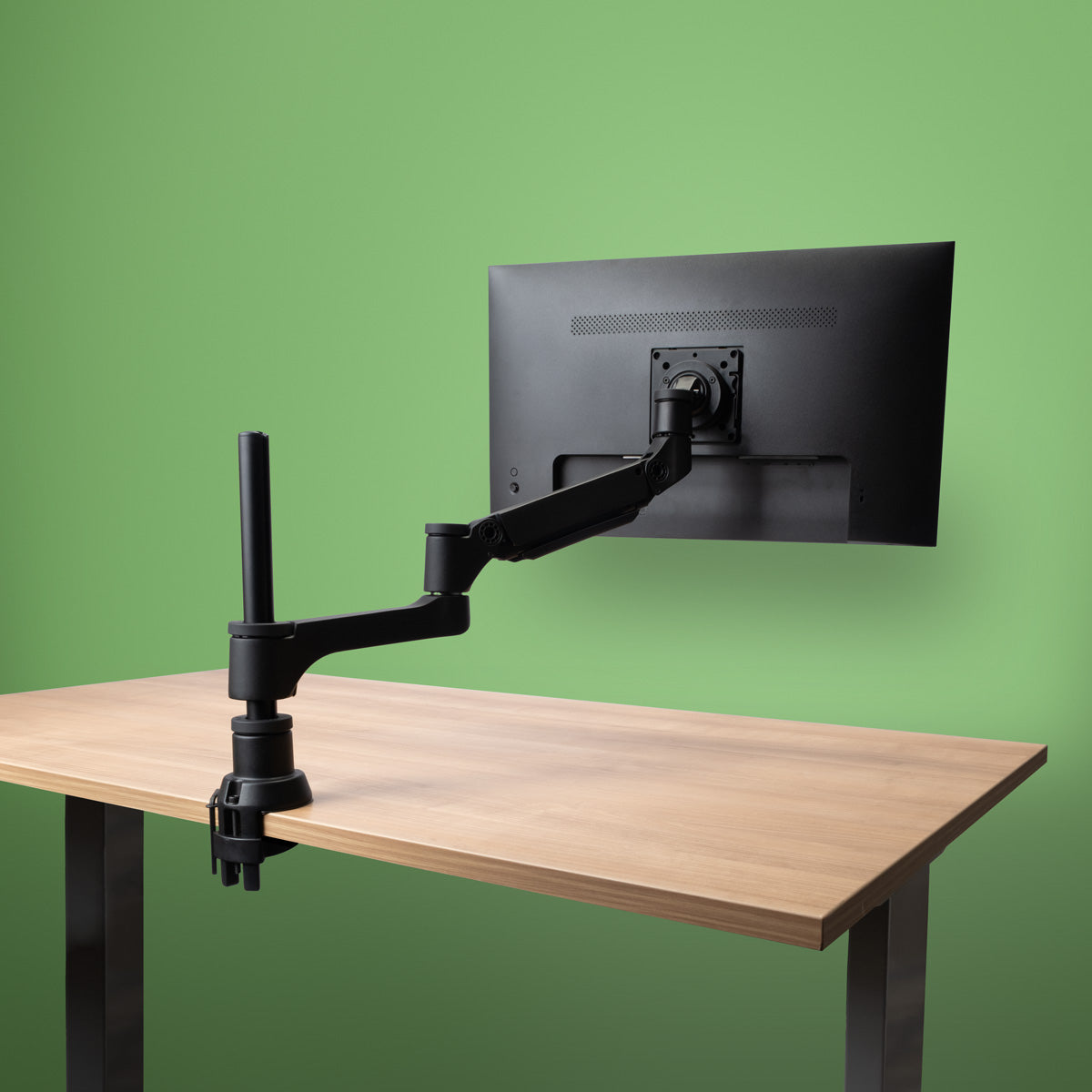 R-Go Tools Monitorarm R-Go Caparo, verstellbarer Einzelmonitorarm mit Gasfeder, 100% Zirkular, 3-9 kg Tragkraft, schwarz