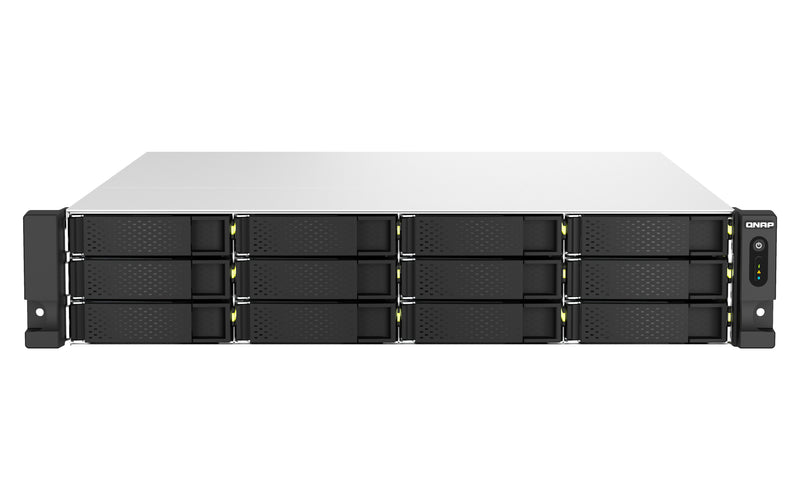 QNAP TS-h1887XU-RP NAS Rack (2U) Intel Xeon E E-2334 16 GB DDR4 0 TB QuTS hero Schwarz, Weiß