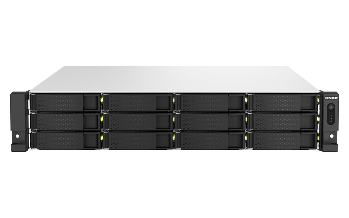 QNAP TS-H1887XU-RP NAS Rack (2U) Intel Xeon E E-2336 32 GB DDR4 0 TB QuTS hero Schwarz, Weiß