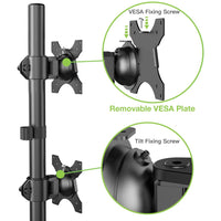 Techly ICA-LCD 2520V Flachbildschirm-Tischhalterung 68,6 cm (27") Tisch/Bank Schwarz