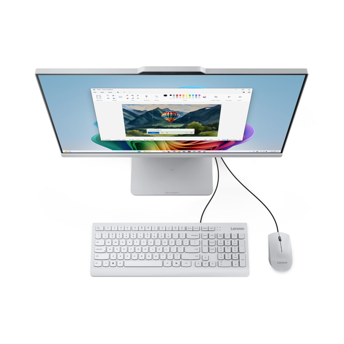 Lenovo IdeaCentre AIO 24AKP10 AMD Ryzen™ 5 60,5 cm (23.8") 1920 x 1080 Pixel All-in-One-PC 16 GB DDR5-SDRAM 1 TB SSD Windows 11 Home Wi-Fi 6 (802.11ax) Grau