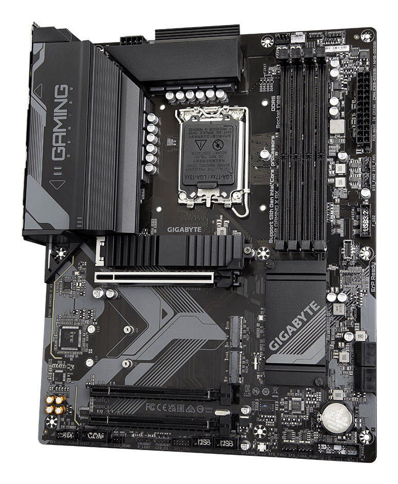 GIGABYTE B760 GAMING X AX Mainboard - Unterstützt Intel Core Prozessoren der 14. Generation, 8+1+1 Phasen digitales VRM, bis zu 7600MHz DDR5 (OC), 3x PCIe 4.0 M.2, Wi-Fi 6E, 2.5GbE LAN, USB 3.2 Gen 2