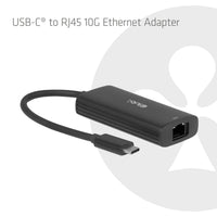 CLUB3D USB-C® zu RJ45 10G Ethernet-Adapter M/F