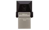 Kingston Technology DataTraveler 16GB microDuo 3.0 USB-Stick USB Type-A / Micro-USB 3.2 Gen 1 (3.1 Gen 1) Schwarz