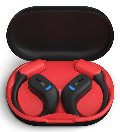 Philips 6000 series TAA6709BK/00 Kopfhörer & Headset True Wireless Stereo (TWS) Ohrbügel Sport Bluetooth Schwarz, Rot