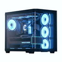 Aerocool P500C PC-Gehäuse, Midi-Tower, ATX, Tempered Glass - schwarz – Ansicht 2