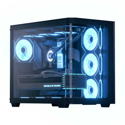 Aerocool P500C PC-Gehäuse, Midi-Tower, ATX, Tempered Glass - schwarz