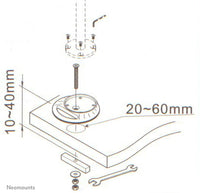 Neomounts FPMA-D9GROMMET Abdeckplatte für Kabeldurchführung