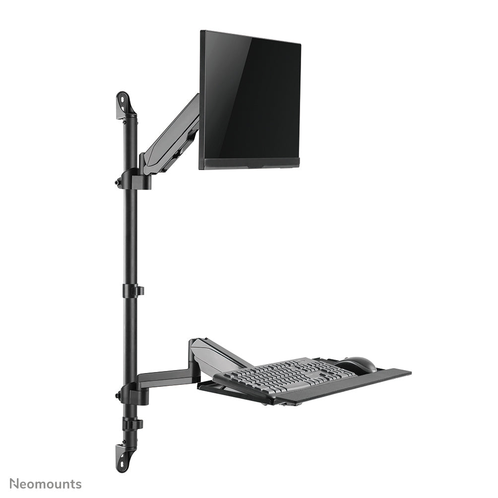 Neomounts WL90-325BL1 Sitz-Steh-Arbeitsplatz-Wand 17-32" - Gasfeder