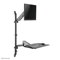 Neomounts WL90-325BL1 Sitz-Steh-Arbeitsplatz-Wand 17-32" - Gasfeder