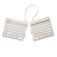 R-Go Tools Ergonomische Tastatur R-Go Split Break mit Pausensoftware, ergonomische geteilte Tastatur, QWERTY (US), kabellos, weiß