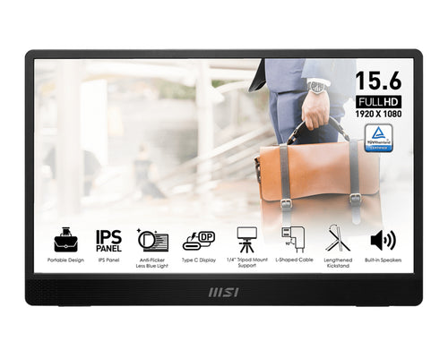 MSI PRO MP161DE E2 Computerbildschirm 39,6 cm (15.6") 1920 x 1080 Pixel Full HD LED Schwarz