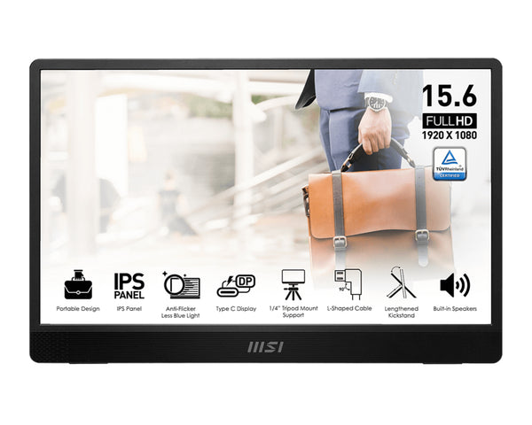 MSI PRO MP161DE E2 Computerbildschirm 39,6 cm (15.6") 1920 x 1080 Pixel Full HD LED Schwarz
