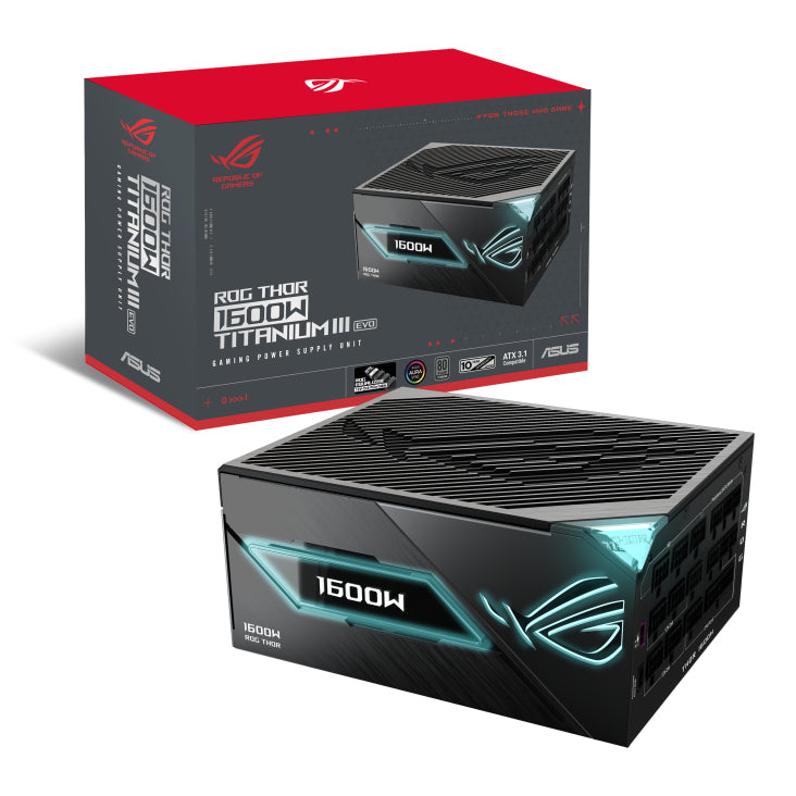 ASUS ROG THOR 1600T3 GAMING EVO Power Supply 1600 W 20+4 pin ATX ATX Grey