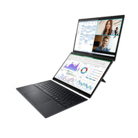ASUS Zenbook Duo UX8406CA-ISCQL302X Intel Core Ultra 9 285H Hybrid (2-in-1) 35,6 cm (14") Touchscreen WUXGA 32 GB LPDDR5x-SDRAM 1 TB SSD Wi-Fi 7 (802.11be) Windows 11 Pro Grau