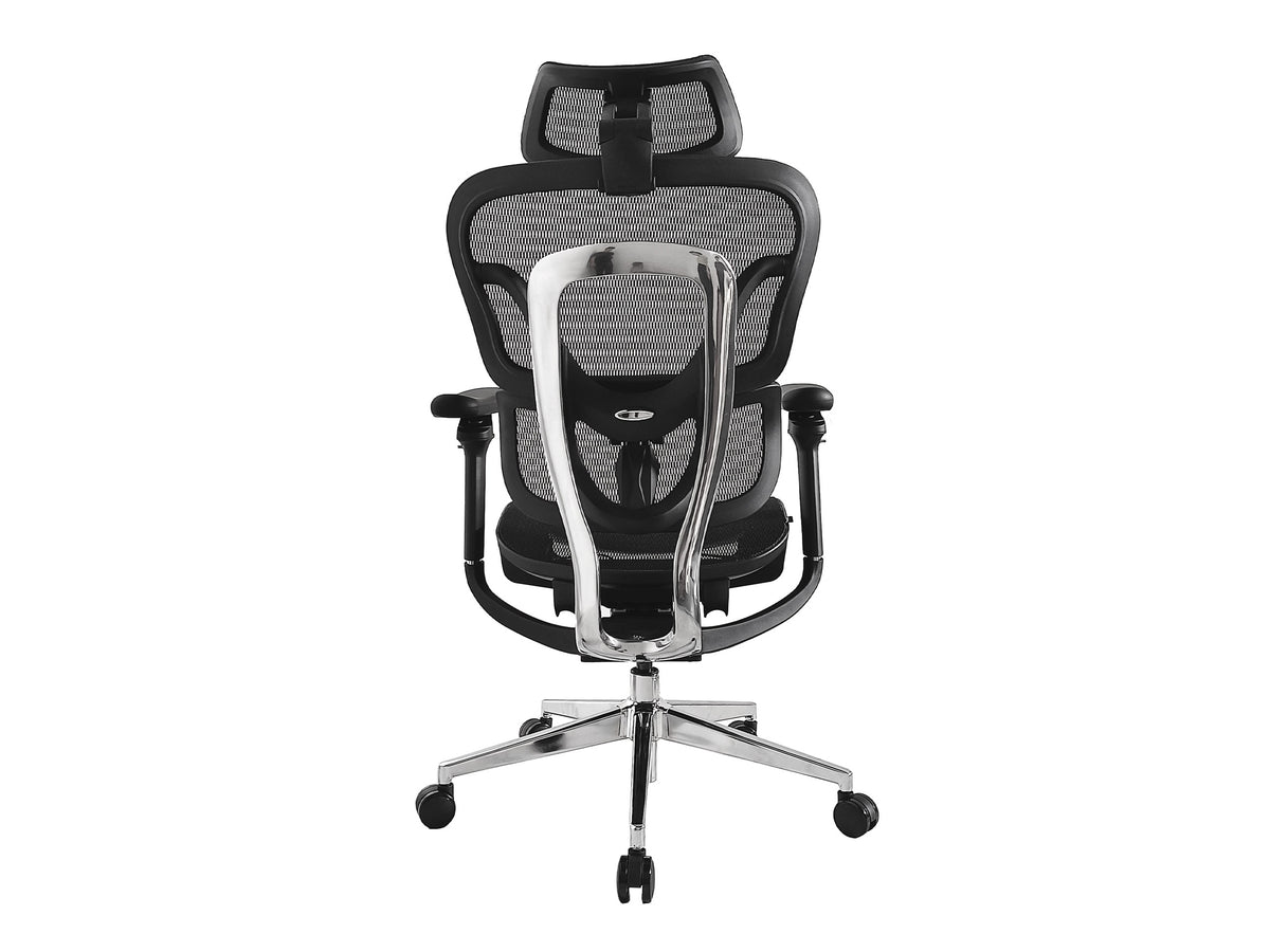 Equip Ergonomischer Premium-Bürostuhl mit Kopfstütze und Armlehnen, Schwarz