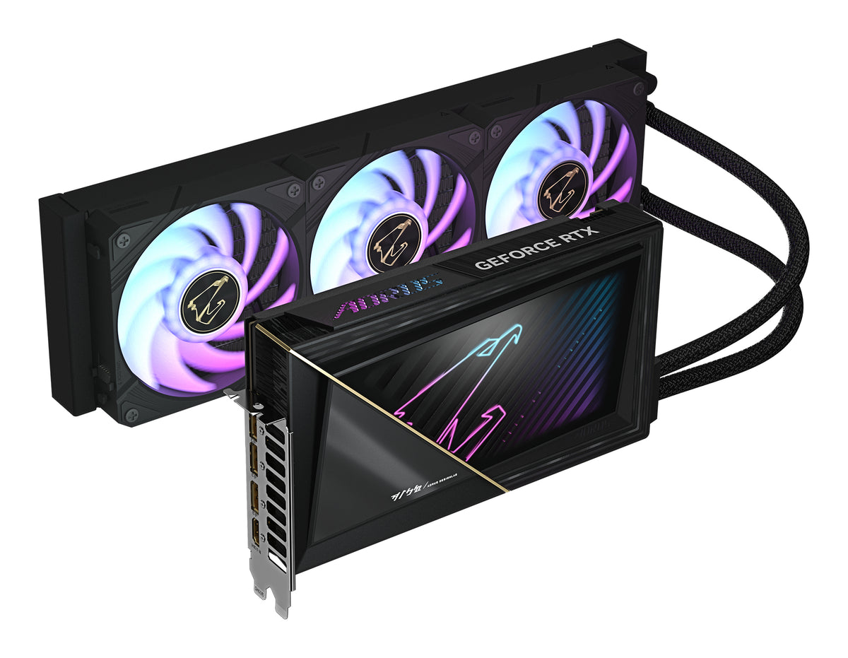 GIGABYTE AORUS GeForce RTX 5090 XTREME WATERFORCE 32G Grafikkarte - 32 GB GDDR7, 512 Bit, PCI-E 5.0, 2655 MHz Kernfrequenz, 3 x DP 2.1a, 1 x HDMI 2.1b, NVIDIA DLSS 4, GV-N5090AORUSX W-32GD