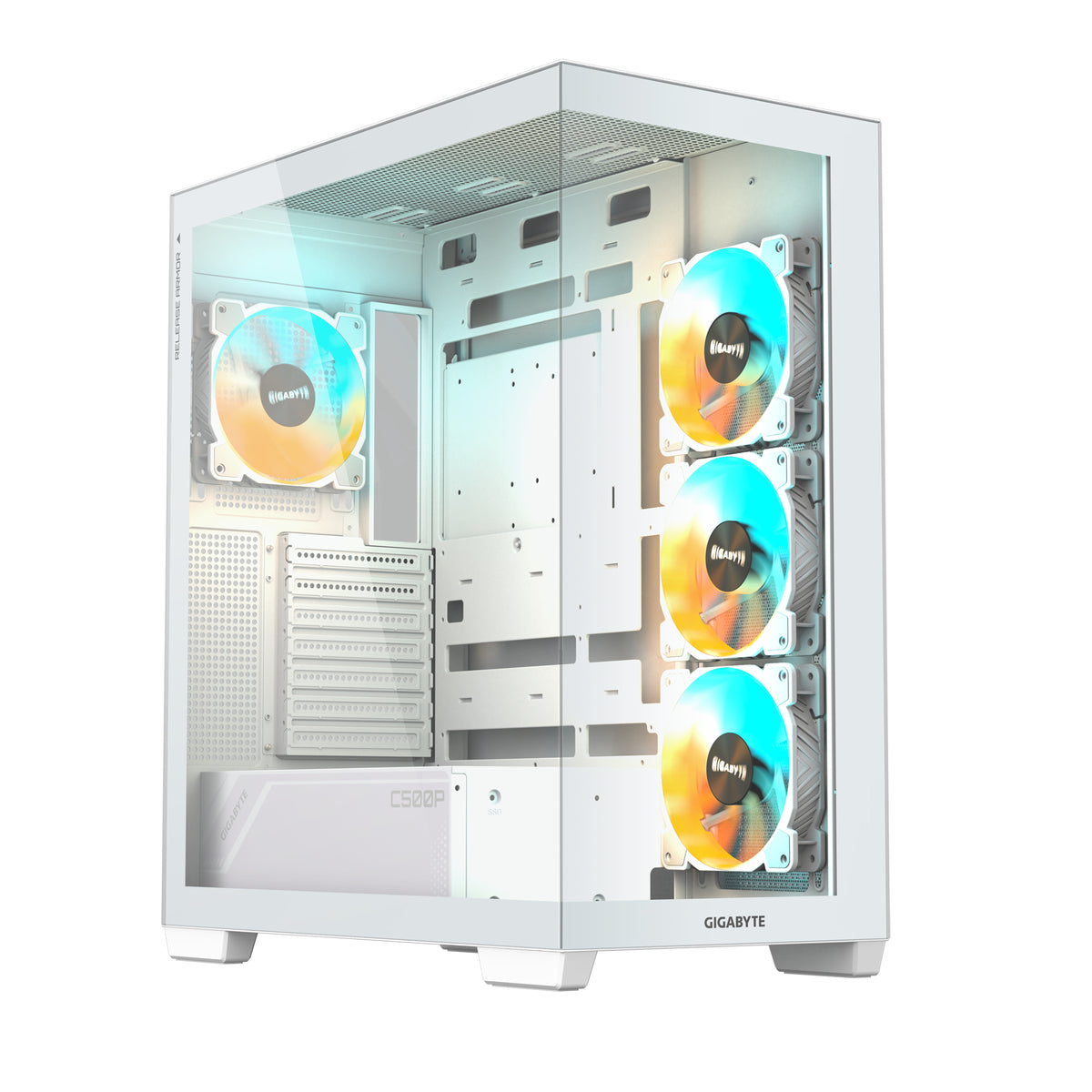 GIGABYTE C500 PANORAMIC STEALTH Midi Tower Weiß