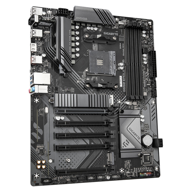 GIGABYTE B550 EAGLE WIFI6 Mainboard – AMD Ryzen 5000 G-Serie CPUs, 10+3+1 Phasen VRM, bis zu 3200 MHz DDR4, 1xPCIe 4.0 + 1xPCIe 3.0 M.2, 1GbE LAN, WIFI 6, USB 3.2 Gen 2