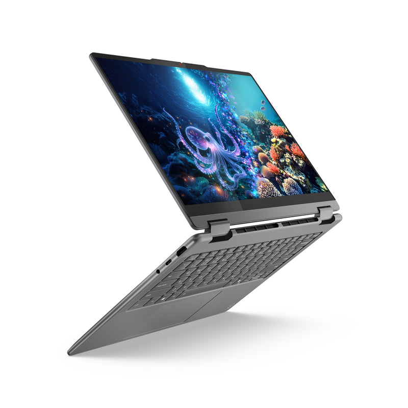 Lenovo Yoga 7 2-in-1 14ILL10 Copilot+ PC Intel Core Ultra 7 258V Hybrid (2-in-1) 35,6 cm (14") Touchscreen 2.8K 32 GB LPDDR5x-SDRAM 1 TB SSD Wi-Fi 7 (802.11be) Windows 11 Pro Schweiz Grau