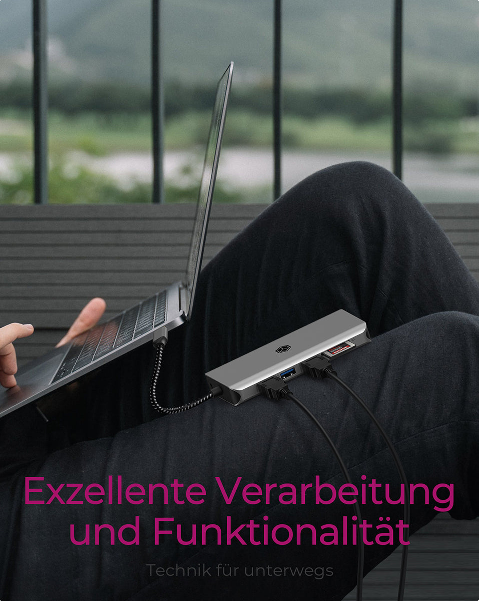 ICY BOX IB-DK4061-CPD, 12 zu 1 USB Type-C® Notebook DockingStation, 2x HDMI