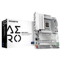 GIGABYTE Z890 AERO G Mainboard - Unterstützt Intel Core Ultra (Serie 2) CPUs, 16+1+2 Phasen VRM, bis zu 8800MHz DDR5 (OC), 1xPCIe 5.0 + 4xPCIe 4.0, Wi-Fi 7, 2.5GbE LAN, Thunderbolt 4