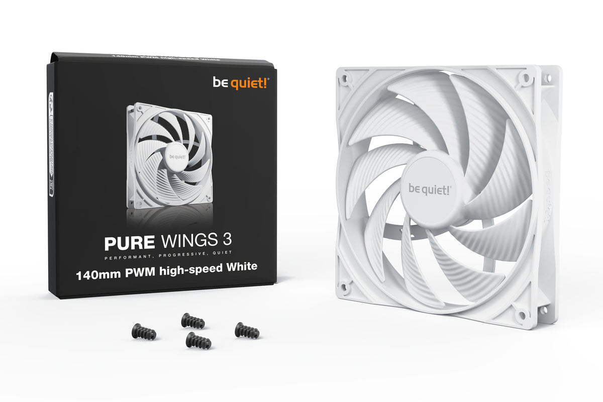 be quiet! Pure Wings 3 140mm PWM high-speed White Computergehäuse Ventilator 14 cm Weiß 1 Stück(e)